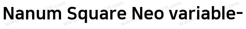 Nanum Square Neo variable字体转换